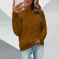 Durtebeua džemper s dugim rukavima skakači opušteni fit puloveri Ženski kornjači za prevelike džempere