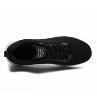 Muške mrežne sportske cipele moda jednostavna solidna boja ravna dna udobna čipka udisana ležerna cipela