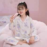 Sanrio Pajama setovi Melody Kuromi Hello Kitty Cinnamoroll Kawaii Girls Crtani s dugim rukavima Dječja