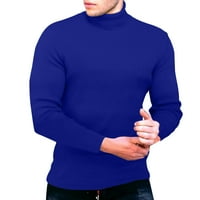 Košulje za muškarce Modni pamučni sportovi Ffitinentne solidne boje, majice dugih rukava dugih rukava