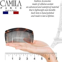 Southwit Paris Francuski bočni češljci Velika zakrivljena kornjačka školjka Francuska Twist kose češlja