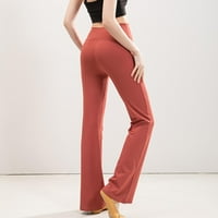 Kamummork PI ženske hlače plus veličina čišćenje Ženske solidne boje ravno cijev blago zapaljen visoki