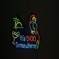 Queen Sense 10 To je 5: Negdje palrot palmi drvo živopisan LED neonski znak lagane svjetiljke izdržljiva