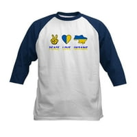 Cafepress - postolje sa Ukrajinom Mir Love Cuar Baseball Jersey - Dječji pamučni bejzbol dres, majica za rukave