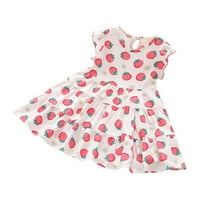 Realhomelove Toddler Baby Girl haljina Little Kids cvjetni suncobransularni ruffle bez rukava Line haljine