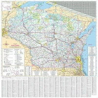 Wisconsin State službena izvršna laminirana karta