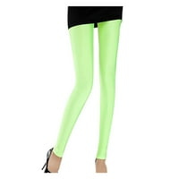 Youmylove ženske elastične obrezane pantalone bombonske boje fluorescentne gamaše ženske vježbanje
