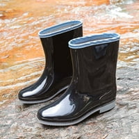 Tawop koljena High Boots, Moda Mid-Tube Kišne čizme Dame PVC Neklizne čizme Vodene cipele Žena Gumeni