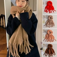 Jesenja zimska ženska pletenica za pletenice u boji pune boje Fluffy Fau Cashmere korejski stil Termalni