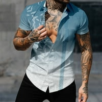 Muška majica čišćenje muškaraca Ležerna modna kantu za zatvaranje Štampanje kratkih rukava ima džepove