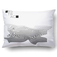 Striped valovitog oblika optička umjetnost 3D mramorni futuristički izolirani jastučni jastuk na jastuku