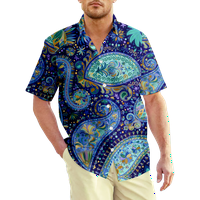 Paisley Muška havajska majica Modni vrhunski ljetni vrh za putovanja i izlaske