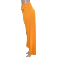 Voncos ženske hlače Ležerne prilike - čvrste modne pantalone za žene žute veličine L