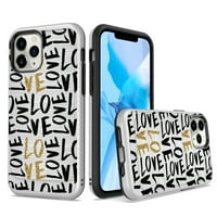 Caleidio Case za iPhone Pro [Metalni oklop] Lagani hibrid [ShockOot] dvodijelni karbonski vlakno navlaka [Crna leoparda koža]