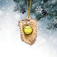 Domaći dekor Personalizirani softball rukavi ukras Custom Ime Ornament Poklon za softball igraču ukras