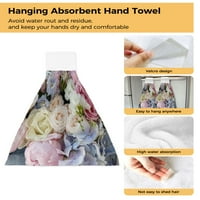 Bijeli ružičasti cvjetni klaster ručnik ručnika za ručnik mikrofibrani ručnik viseći ručnik za kupatila