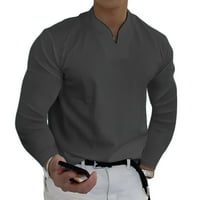 Labava odjeća Sportska odjeća Dugi rukav plus majica za muškarce Formalna dnevna zabava svijetlo plava Nema džepova