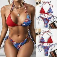 Žene Dvije kupaći kostimi seksi kupaći kostimi Halter String Triangle Bikini setovi Chmora