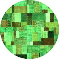 Ahgly Company u zatvorenom okrugli patchwork zeleni prijelazni prostirci, 3 'krug