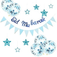 Gladni set EID balona ukras-sretna Eid Mubarak party Confetti Balloons-Ramadan Kareem Pismo Dekorativni materijal za dom