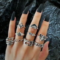 Vintage Jednostavni prstenovi Set zmijski pčelinji prstenovi zabogavajuće prstenove za žene muškarci