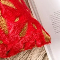 Dekorativni jastuk za bacanje Plish Fau krzno sa zlatnim perjama Pozvanjavanje listova jastuka pokriva