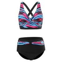 Plus size Tankini kupaći kostim za žene kupaći kostim kupaći kostimi modna odjeća za plažu Split dva kupaća kupaći kostim podstavljeni kupaći kostim plutača xxl