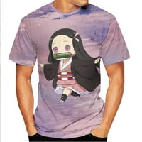 Mladi Anime Demon Slayer Anime T-majice Dječak Girl 3D Odštampani stroj s kratkim rukavima Novelty majica
