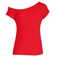 Ženski vrhovi Volim 80-ih sa ramena Disco Bluzes Majice crvene s