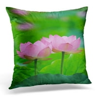 Green Aquatic Cvjet Lotus Flower PINK PINK ASIA jastuk jastuk