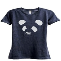 Panda lice Ženska moda opuštena majica Tee Heather Navy Veliki