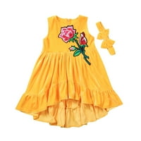 Ljetna mališana djeca dječje djevojke Velvet suknja cvjetna tutu zabava haljina rufft odijela bez rukava