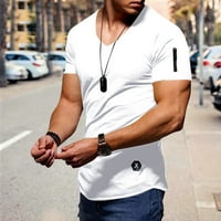 Muška ljetna modna casual Solid Boja džepna majica s kratkim rukavima TOP bluza