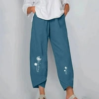 Gacuw posteljine za žene Ležerne prilike Letnje Palazzo Pants Regularne FIT Long Hlače Lounge Pants
