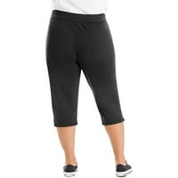 Joga kratke hlače za žene Ženski povremeni džepni džepni džepni sportski joga kratke hlače 7-točke crna + 5xl