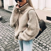 Juniors Long kaput s ramena Žene čvrste pulover s rukavima Dugi povremeni džemper pleteni džemper
