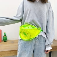 Ženska jelly prozirna torba za prsa CrossBody ramena torbica Fanny Pack