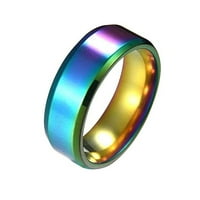 Pribor Prstenje moda Jednostavni unisni ljubitelji nehrđajućeg čelika Zrcalica prstenje prstenje nakit pokloni Višebojni 8