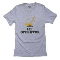 Lil operator sa pokretnom dizalicom - Građevinski dizajn Muška siva majica