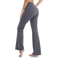 Jiyugala ženske čvrste dno boje hlače casual fitness sportski trčanje joga hlače