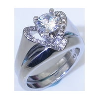 Yubnlvae prstenovi modni angažinski srebrni bijeli osjetljivi ženski prsten dijamantni prstenovi e