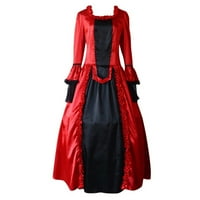 Renasaince haljine žene, gotička pankerska haljina za žene srednjovjekovna tama vještica odjeća renesansne
