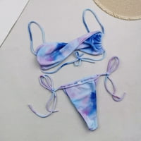 Rovga kupaći kostimi stilskim ženama tiskanim križnim kravatom Split bikini kupaći kostimi