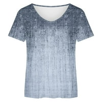 Auroural Womens T majice Ženska modna tiskana majica kratkih rukava Bluza okrugli vrat Ležerne prilike