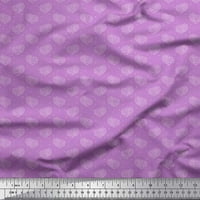 Soimoi Crepe Silk tkanina Dot & Paisley Ispis tkanina od dvorišta široko