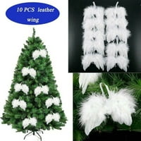 Bijeli vintage perje viseći anđeoski krila božićno drvce xmas ukrament