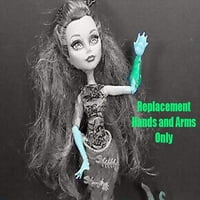 Monster High Sloper Scarrier greben dole pod Ghouls Posea Reef Doll dhb - zamjenske ruke i ruke