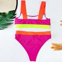 Finelylove kupaći kostimi za žene podstavljeni sport BRA Style Bikini crvena m