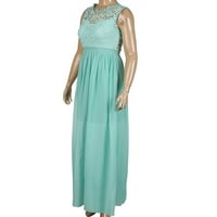 Wofeydo Haljine za žene, elegantna djeveruška koral gost žena Applique Haljina vjenčanica Ženska haljina, haljine za dom, vjenčane haljine za žene zelena 5xl