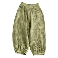 Edvintorg ljetne hlače za djecu Dječji čišćenje modne čvrste slatke hlače s slatkim elastičnostima pantalone 2-8 godina dječje djevojke djece